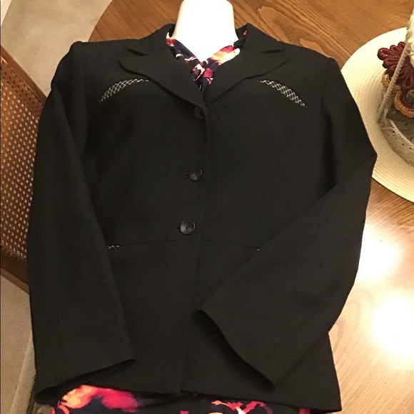 Kasper blazer ASL 8P blazer black lined beautiful coat🍂versatile piece.F - Picture 6 of 14